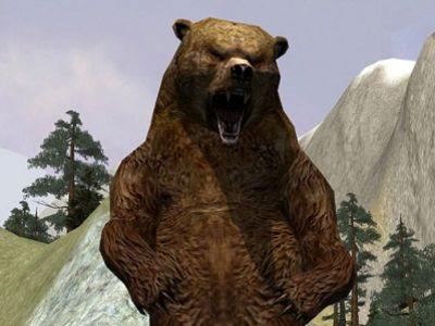 Рассерженный медведь из компьютерной игры. Источник - http://www.pub.goha.ru/