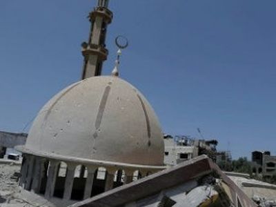 Разрушение мечети. Фото: Muslim.kz