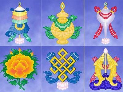 Благоприятные символы буддизма. Фото: Drukparussia.wordpres