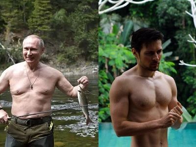 Путин и Дуров  #PutinShirtlessChallenge. Коллаж: Каспаров.Ru
