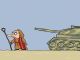 Путин выводит войска из Сирии. Карикатура С.Елкина, источники - dw.com, www.facebook.com/sergey.elkin1