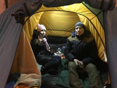 Палаточный городок на Кравченко, 16. Фото: facebook.com/activist.msk