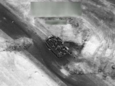 Уничтожение танка Т-72 в ходе событий 7.2.18. Фото: dvidshub.net/video/584540/t-72-weapon-system-video