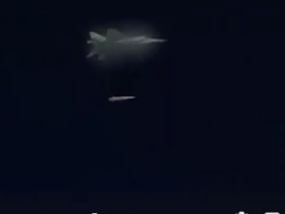 Минобороны показывает испытания "гиперзвуковой ракеты", Фото: скрин с видео facebook.com/mod.mil.rus