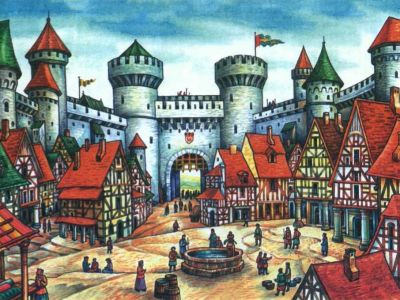 Средневековый город. Иллюстрация: flowersyola.ru