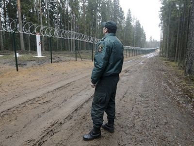 Забор на границе с Латвией. Фото: press.lv