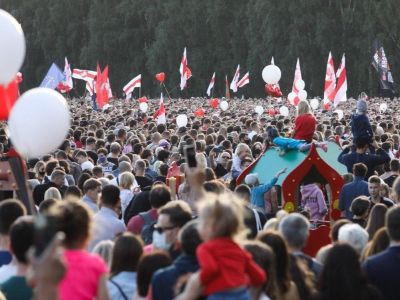 Массовый митинг против Лукашенко в Минске, 30.07.2020. Фото: svoboda.org