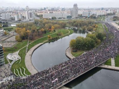 Митинг в Минске.   Фото: Drone Pilots Group
