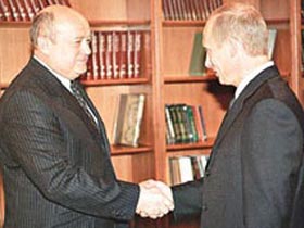 М. Фрадков и В. Путин. Фото с сайта "Комсомольской правды" (с)