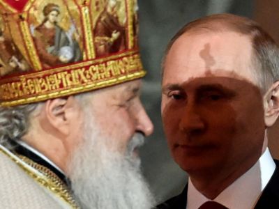 Патриарх Кирилл (Гундяев) и Владимир Путин, 1.5.2016. Фото: www.svoboda.org