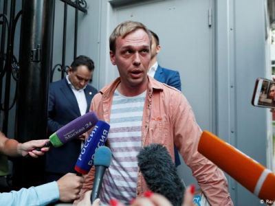 Иван Голунов после освобождения, июнь 2019 года. Фото: Shamil Zhumatov / Reuters