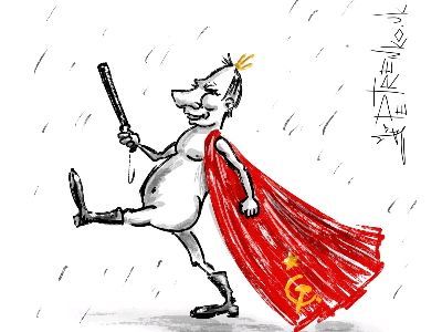 У нас голый король. Рисунок: Андрей Петренко. https://t.me/PetrenkoAndryi