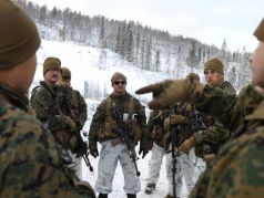 Американские морские пехотинцы из роты Fox принимают участие в норвежско-американских военных учениях 